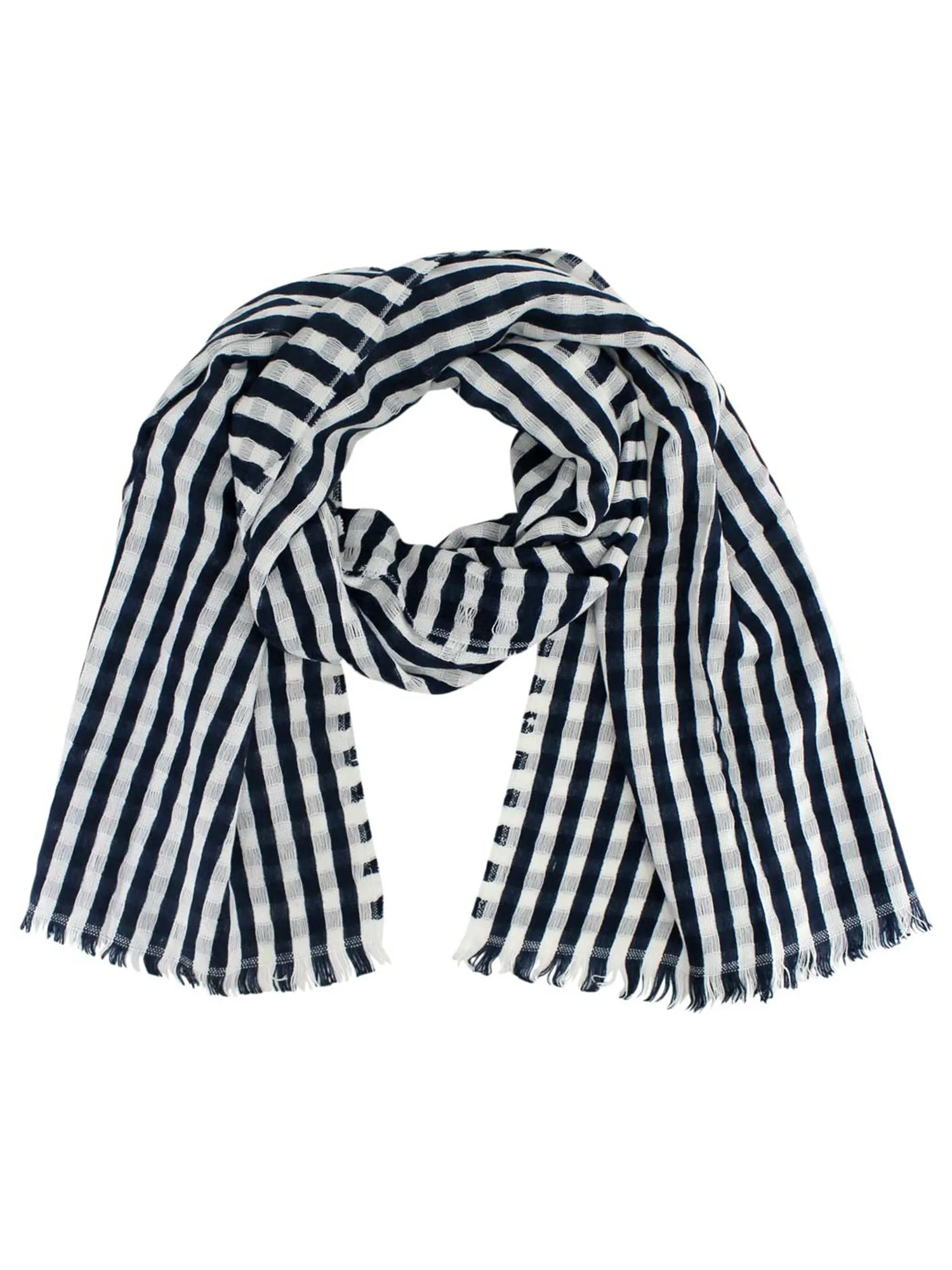 Classic Striped Lightweight Scarf Wrap