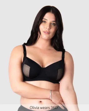 ENLIGHTEN BLACK NURSING BRA - FLEXI UNDERWIRE